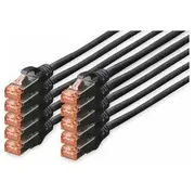 Digitus Cat 6 S/Ftp Patchkabel, 10 Stück, 5M, Black  Dk-1644-050-Bl-10 4016032442196 85444210