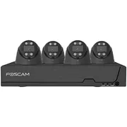 Foscam Fn9108E-T4-2T Überwachungsset mit 4 Überwachungskameras Black  6954836056288