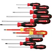 Gedore Red 2K skrūvgriežu komplekts Xxl, 12 daļas Red/Black, ar fāzu testeri  3301273 4060833012737