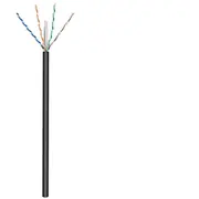 Goobay Cat 6 tīkla kabelis gaisa līnijai, U/Utp, Black - Kabelis garums 100 m  77625 4040849776250