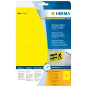 Herma signālu zīmes A4 105X148 mm yellow plēve 100 gab.  8032 4008705080323 39191080