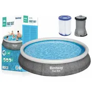 Inflatable pool Bestway Fast Set, blue, 7340 l, 396 x 84 cm,  Lean-8130 6941607364468