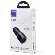 Joyroom Auto lādētājs UU, 24W, Led gaisma, Black Jr-Cl10  Jr-Cl10-Blk 6941237177537