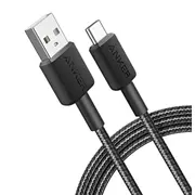 Anker 322 Usb-A auf Usb-C Kabel 180Cm geflochten Black  A81H6G11 0194644125813