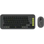 Klaviatūra un pele Logitech Pop Icon Combo graphite-green 920-013106  5099206127647