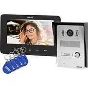 Orno Bezvadu video durvju tālrunis, krāsa, Lcd 7, ar tuvuma atslēgu lasītāju, interkoms, virsmas montāža, Indi N  Or-Vid-Vp-1069/B 5908254800610