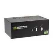 Pārslēdzējs Inline galda Kvm pārslēdzējs - 2 portu Dual Monitor Displayport 1.2 4K Usb 2.0 Audio  63642I 4043718276226