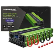 Przetwornica napięcia Monolith  ładowanie baterii Ups 2000W 4000W 12V na 230V Czysty Sinus Lcd 51943 5901878519432 Azqolus00051943
