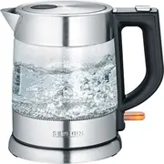 Severin Glas-Wasserkocher Wk 3468 Edelstahl Gebürstet/Black, 1 Liter  4008146027413 156389