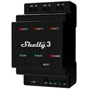 Shelly Pro 3 - relejs, Black M0000073  3800235268094