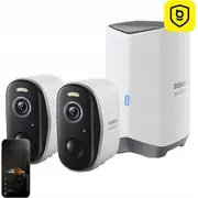 Ip kamera Baseus Komplekts 2 āra kamerām N1 2K White  S0Tw002131 6932172662035