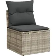 Āra mēbeļu komplekts vidaXL 9 gabali ar spilveniem Grey poliratans  3354091 8721288343628