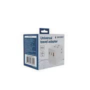 Adapteris Gembird  Tpa-1A2C20-01-W Universal travel power adapter, 20 W, white 8716309133944