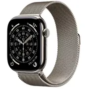 Apple Watch S11 Titan Natur Cellular 46Mm Milanaise Armband natur M/L  Mfd04Zr/A 195950629521