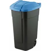 Atkritumu tvertne uz riteņiem 110L melna/zila  2912900857 3253921290389