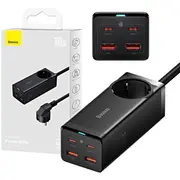 Baseus Gan3 Pro sienas lādētājs / strāvas sadalītājs 2Xusb  2Xusb-C Ac, 100W Black Pszm000401 6932172604233 038288