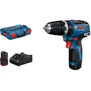 Bosch Powertools Akku-Schlagbohrschrauber Gsb 12V-35 Professional, 12 Volt Blau/Black, 2X Li-Ionen Akku 3,0Ah, L-Boxx  06019J9000 4059952513966