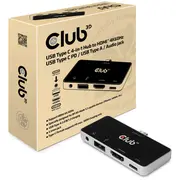 Club3D Usb-C 4In1-Hub Hdmi/Usb/Usb-C/Audio  4K60Hz Pd100W retail Csv-1591 8719214471453 84718000