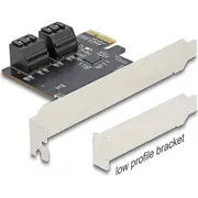 Delock 4 Port Sata Pci Express x1 Karte - Low Profile Formfaktor  90010 4043619900107