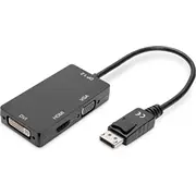 Digitus Displayportkonverterkabel Dp-HdmiDviVga 0.2M  Ak-340418-002-S 4016032433781 85444290