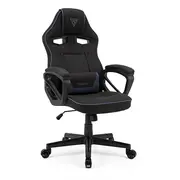 Fotel Sense7 Knight materiałowy czarno-niebieski  5902659841612