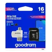 Goodram microSDHC class 10 Uhs I 16Gb Atmiņas Karte  Karšu lasītājs M1A4-0160R12 5908267930267