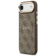 Guess Pu Leather 4G Gold Frame Magsafe Case Aizsargapvalks priekš Apple iPhone 17 Air  Guhmp17Mp4Msegcw 3666339519209