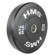 Hms Olimpiskā diska svaru plāksne Bbr25 Bumper 25 kg Black 17-61-019  5907695520576