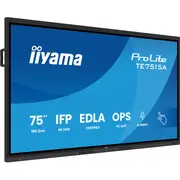 Interaktīvā sistēma iiyama Te7515A-B1Ag digitālais reklāmas displejs Plakanā digitālā panelis 189,2 cm 74.5 Wi-Fi 550 cd/m 4K Ultra Hd Black Skārienjūtīgs ekrāns Iebūvēts procesors Android  4948570124855