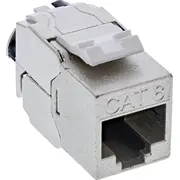 Inline 24 gab. Lielapjoma iepakojums Keystone Rj45 ligzda plāna, Snap-In, Cat.8.1, ar integrētu kabeļu saiti  B-76202Q 4043718312160