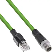 Inline rūpnieciskais tīkla kabelis, M12 8-Polu X-Kodēts uz Rj45 spraudni, Cat.6A Pur 10M  40610 4043718318728