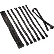 Kolink Core Pro Braided Cable Extension Kit 12V-2X6 Type 2 - Jet Black/Gunmetal Grey  Zuad-1502 5999094005747 Corepro-Ek-12Vt2-Bgm