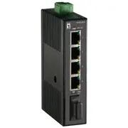 Levelone Industr.switch  4Xfe/1Xsc Mm 2Km Din Plastik Ies-0510 4015867181607 85176200