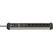Brennenstuhl Premium-Protect-Line Steckdosenleiste 6-Fach Black/Aluminium, 5 Meter, 60.000A Überspannungsschutz  1391010601 4007123677108