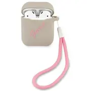 Maciņš austiņām Guess Apple Airpods 1/2 silikona vintage vāciņš Grey  Guaca2Lsvsgp 3700740495490