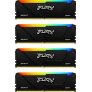 Atmiņa Kingston Fury Beast Rgb, Ddr4, 32 Gb, 3600Mhz, Cl17 Kf436C17Bb2Ak4/32  0740617337433