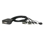 Serveru  - Citi piederumi Aten 2-Port Usb Dvi Cable Kvm Switch with Remote Port Selector Cs22D-A7 4719264640315