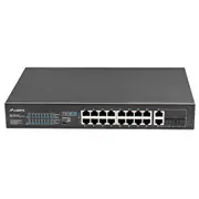 Lanberg switch 16X 100Mb Poe/2X Combo Niezarządzalny rack 19 250W  Rsfe-16P-2C-250 5901969429305 Net-Wrpn-Lbg-015