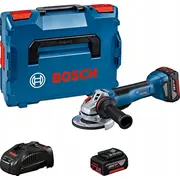 Bosch cordless angle grinder Gws 18V-10 P Professional, 125Mm Blue/Black, 2X Li-Ion battery 5.0Ah, in L-Boxx  06019J4101 4059952634470