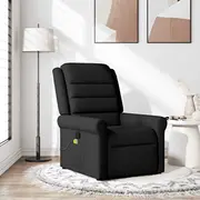 vidaXL Saliekams masāžas krēsls, Black, ar auduma apdari  4015648 8721158336545