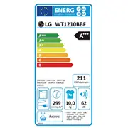 Veļas mazgājamā un žāvētāja iekārta Washtower Lg Wt1210Bbf  8806084115218 Agdlg-Psw0009