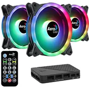Aerocool Duo12Pro komplekts 3X ventilatori 12Cm Argb Led dubultais gredzens antivibrācijas 6 kontaktu Black  Aeropgsduo12-Pro-Arg 4710562752588 Chlaerwen0039