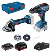 Komplekts Bosch elektroinstrumentu 18V Gws180-Li  Gsr18V-50 1X2.0Ah 1X5,0Ah Gal18V-40 Xl-Boxx 0615990M47 4059952593425