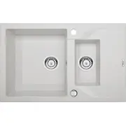Zlewozmywak Deante  1,5-Komorowy Andante z krótkim ociekaczem 49 x 78Cm alabaster ZqnA513 5908212043646