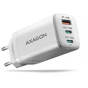 Axagon Acu-Dpq65W 1X Usb-A / 2X Usb-C, Pd 3.0 Qc4 Pps, 65W, weiß  Zuus-693 8595247908216