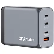 Verbatim Gan-Ladegerät 240W, 1X Usb-A , 3X Usb-C Gray, Pd 3.0, Qc 3.0  32205 0023942322054
