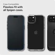 Aizsargstikls Spigen  Alm Glass Fc tempered glass for iPhone 15 Plus - black 2 pcs. tR Alignmaster Pa 8809896752091