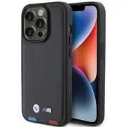 Bmw Leather Stamp Tricolor Back Case Aizsargapvalks Priekš Apple iPhone 15 Pro  Bmhcp15L22Ptdk 3666339143367