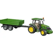Bruder John Deere 5115M Grün/Gelb, mit Bordwandanhänger  02108 4001702021085