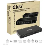 Club3D Kvm Switch 4K60Hz 2X Usb-C Hdmi/Dp/3Xusb/2Xusb-C/Lan retail  Csv-1585 8719214472870 84718000